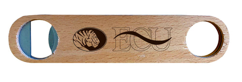 East Central University Tigers NCAA Elegant Laser-Etched Wooden Bottle Opener - Collegiate Bar Accessory