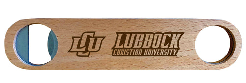 Lubbock Christian University Chaparral Engraved Wooden Bottle Opener Officially Licensed Collegiate Product 2-Pack