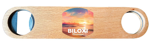 Biloxi Mississippi Design B Souvenir Wooden Bottle Opener 4-Pack