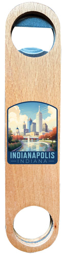 Indianapolis Indiana Design A Souvenir Wooden Bottle Opener Single