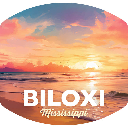 Biloxi Mississippi Design B Souvenir Die Cut Flat Magnet 2-Inch