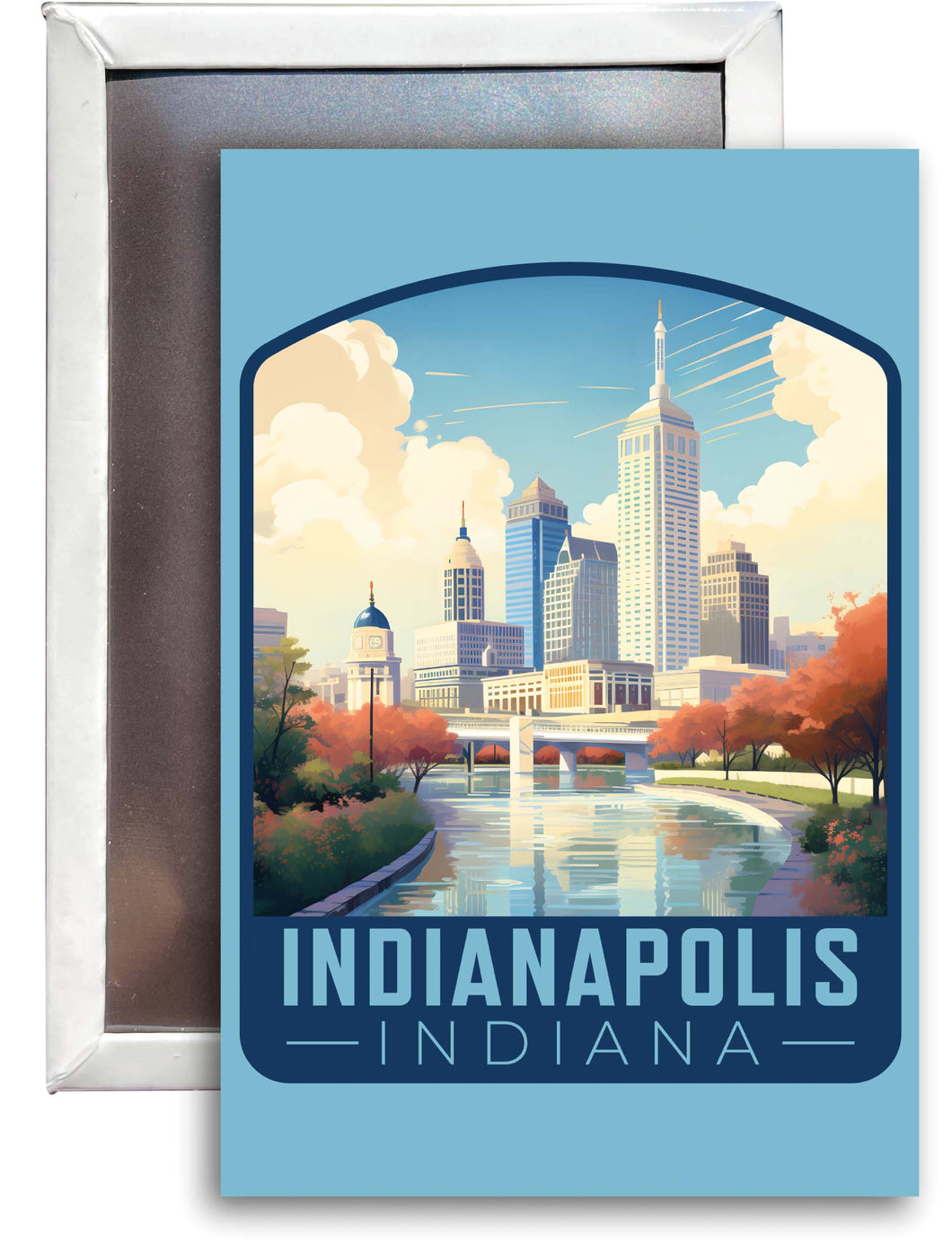 Indianapolis Indiana Design A Souvenir 2x3-Inch Fridge Magnet 4-Pack