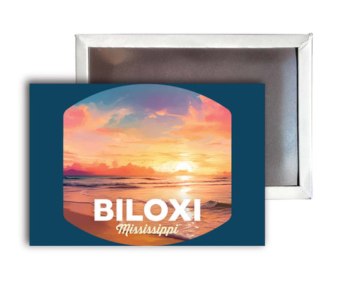 Biloxi Mississippi Design B Souvenir Refrigerator Magnet 2.5