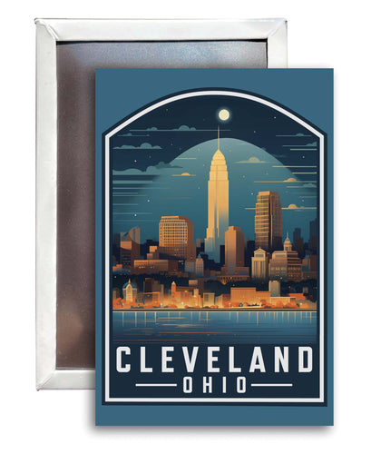 Cleveland Ohio Design A Souvenir Refrigerator Magnet 2.5