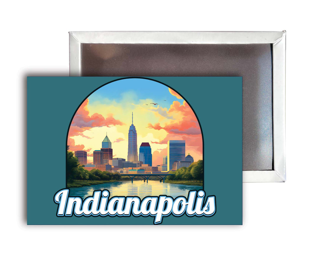 Indianapolis Indiana Design B Souvenir Refrigerator Magnet 2.5