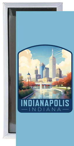 Indianapolis Indiana Design A Souvenir Fridge Magnet 4.75 x 2 Inch Single