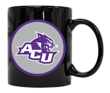 Load image into Gallery viewer, Abilene Christian University 12 oz Black Ceramic Coffee Mug Circle Design Officially Licensed Collegiate Product 
