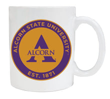 Load image into Gallery viewer, Alcorn State Braves 12 oz White Ceramic Coffee Mug Circle Design Officially Licensed Collegiate Product 
