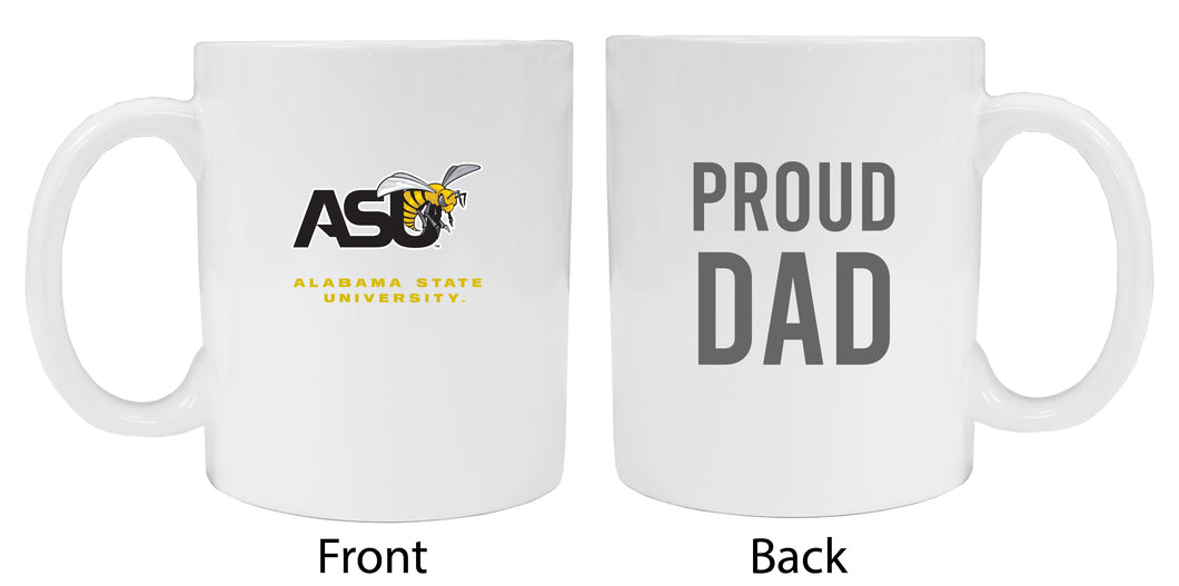 Alabama State University Proud Dad Ceramic Coffee Mug - White (2 Pack)