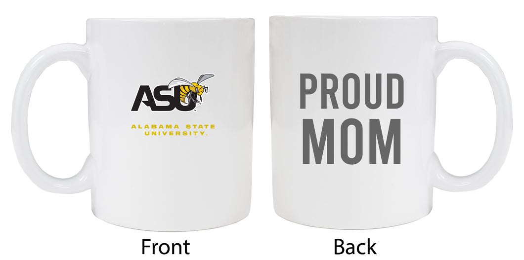 Alabama State University Proud Mom Ceramic Coffee Mug - White (2 Pack)