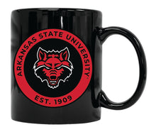 Load image into Gallery viewer, Arkansas State 12 oz Black Ceramic Coffee Mug Circle Design Officially Licensed Collegiate Product 
