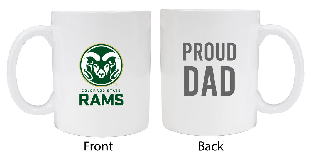 Colorado State Rams Proud Dad Ceramic Coffee Mug - White (2 Pack)