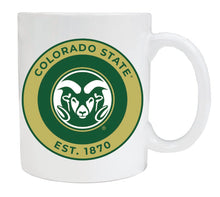 Load image into Gallery viewer, Colorado State Rams 12 oz White Ceramic Coffee Mug Circle Design Officially Licensed Collegiate Product 
