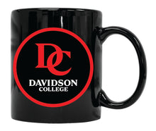 Load image into Gallery viewer, Davidson College 12 oz Black Ceramic Coffee Mug Circle Design Officially Licensed Collegiate Product 
