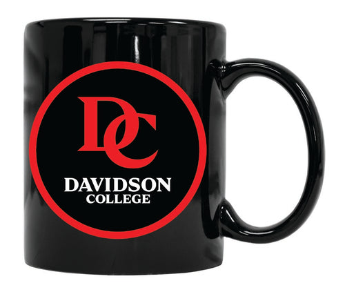 Davidson College 12 oz Black Ceramic Coffee Mug Circle Design Officially Licensed Collegiate Product 