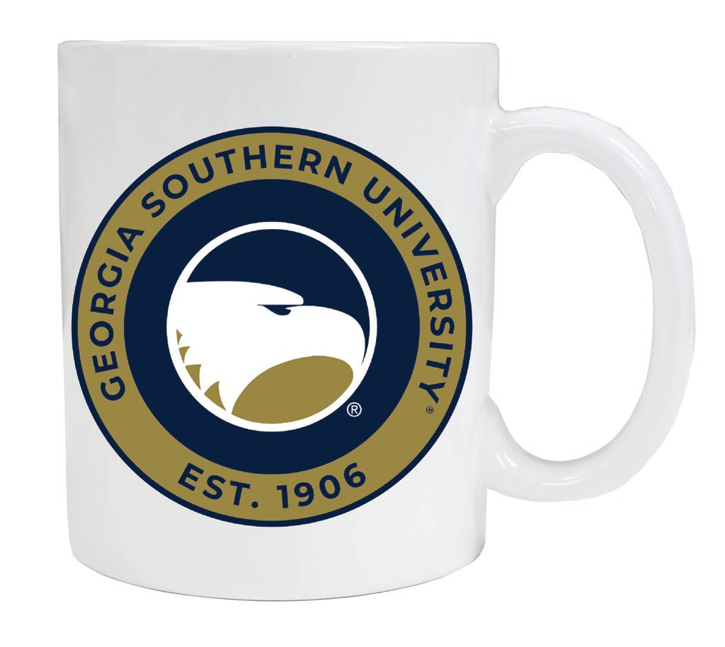 Georgia Southern Eagles 12 oz White Ceramic Coffee Mug Circle Design Officially Licensed Collegiate Product