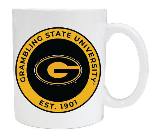 Grambling State Tigers 12 oz White Ceramic Coffee Mug Circle Design Officially Licensed Collegiate Product