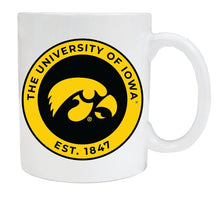 Load image into Gallery viewer, Iowa Hawkeyes 12 oz Ceramic Coffee Mug Circle Design Officially Licensed Collegiate Product
