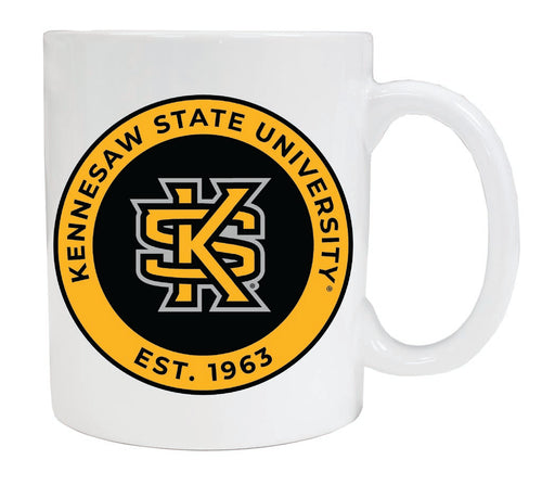 Kennesaw State University 12 oz White Ceramic Coffee Mug Circle Design Officially Licensed Collegiate Product