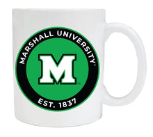 Load image into Gallery viewer, Marshall Thundering Herd 12 oz White Ceramic Coffee Mug Circle Design Officially Licensed Collegiate Product 
