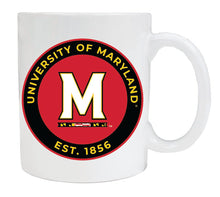 Load image into Gallery viewer, Maryland Terrapins 12 oz White Ceramic Coffee Mug Circle Design Officially Licensed Collegiate Product 
