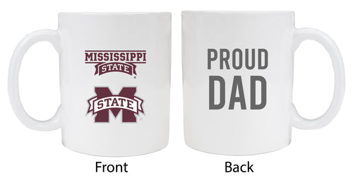 Mississippi State Bulldogs Proud Dad Ceramic Coffee Mug - White (2 Pack)