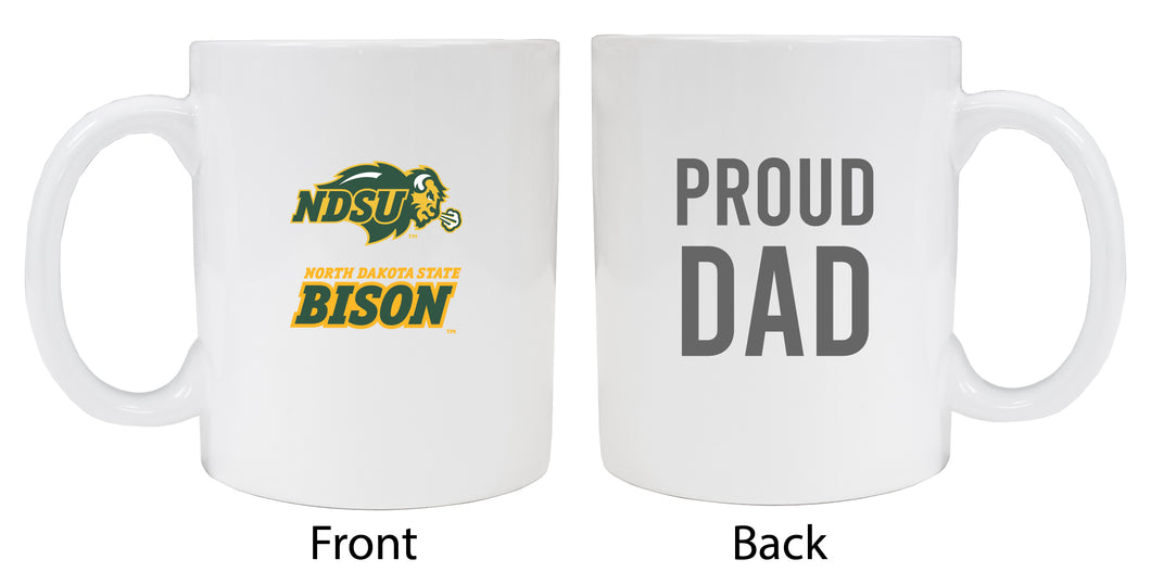 North Dakota State Bison Proud Dad Ceramic Coffee Mug - White (2 Pack)