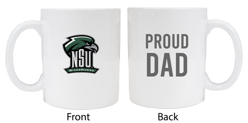 Northeastern State University Riverhawks Proud Dad Ceramic Coffee Mug - White (2 Pack)