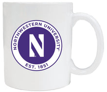 Load image into Gallery viewer, Northwestern University Wildcats 12 oz White Ceramic Coffee Mug Circle Design Officially Licensed Collegiate Product 
