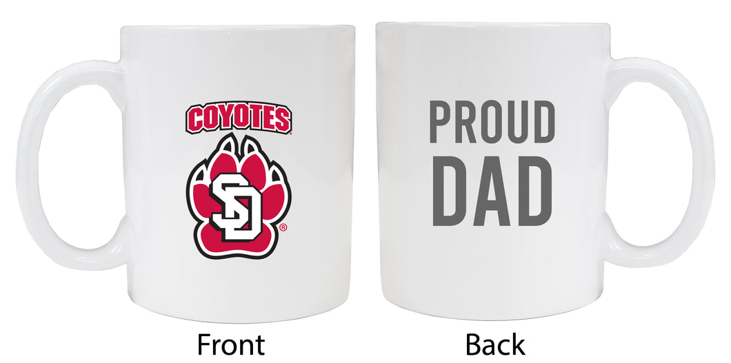 South Dakota Coyotes Proud Dad Ceramic Coffee Mug - White (2 Pack)