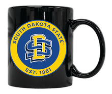 Load image into Gallery viewer, South Dakota State Jackrabbits 12 oz Black Ceramic Coffee Mug Circle Design Officially Licensed Collegiate Product Single
