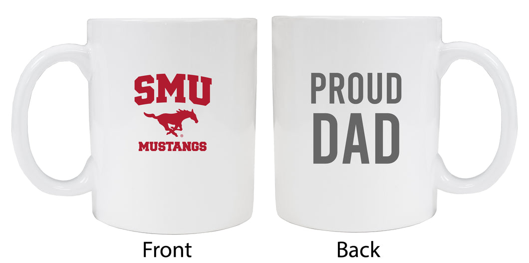 Southern Methodist University Proud Dad Ceramic Coffee Mug - White (2 Pack)