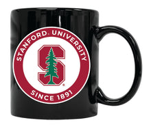 Load image into Gallery viewer, Stanford University 12 oz Black Ceramic Coffee Mug Circle Design Officially Licensed Collegiate Product 4-Pack
