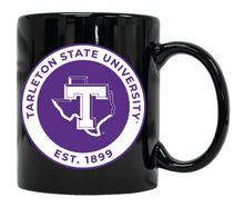 Load image into Gallery viewer, Tarleton State University 12 oz Black Ceramic Coffee Mug Circle Design Officially Licensed Collegiate Product Single
