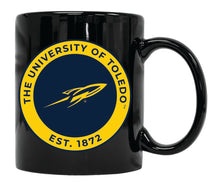 Load image into Gallery viewer, Toledo Rockets 12 oz Black Ceramic Coffee Mug Circle Design Officially Licensed Collegiate Product Single
