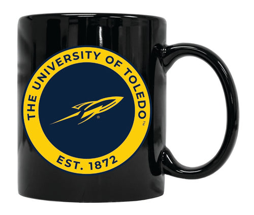 Toledo Rockets 12 oz Black Ceramic Coffee Mug Circle Design Officially Licensed Collegiate Product Single