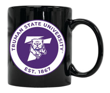 Load image into Gallery viewer, Truman State University 12 oz Black Ceramic Coffee Mug Circle Design Officially Licensed Collegiate Product Single
