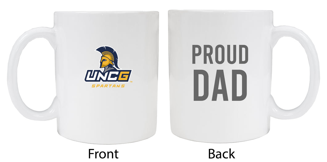 North Carolina Greensboro Spartans Proud Dad Ceramic Coffee Mug - White (2 Pack)