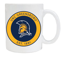 Load image into Gallery viewer, North Carolina Greensboro Spartans 12 oz White Ceramic Coffee Mug Circle Design Officially Licensed Collegiate Product 2-Pack
