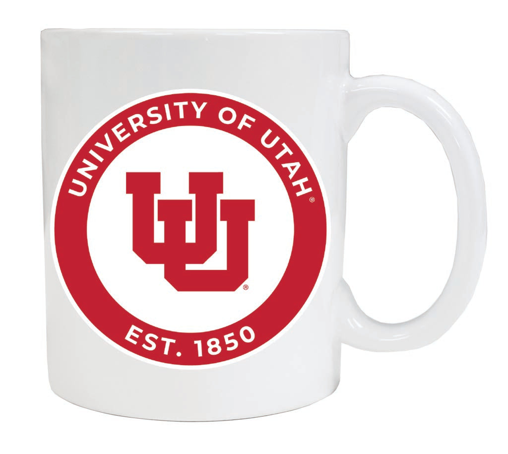 Utah Utes 12 oz Ceramic Coffee Mug Circle Design Officially Licensed Collegiate Product