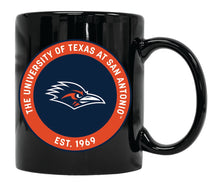 Load image into Gallery viewer, UTSA Road Runners 12 oz Black Ceramic Coffee Mug Circle Design Officially Licensed Collegiate Product 2-Pack
