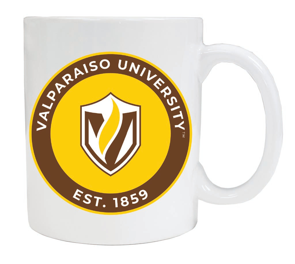 Valparaiso University 12 oz White Ceramic Coffee Mug Circle Design Officially Licensed Collegiate Product 2-Pack