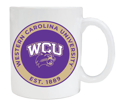 Western Carolina University 12 oz White Ceramic Coffee Mug Circle Design Officially Licensed Collegiate Product Single