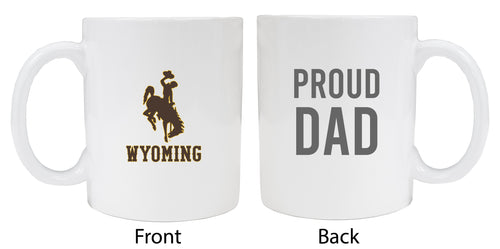 University of Wyoming Proud Dad Ceramic Coffee Mug - White (2 Pack)