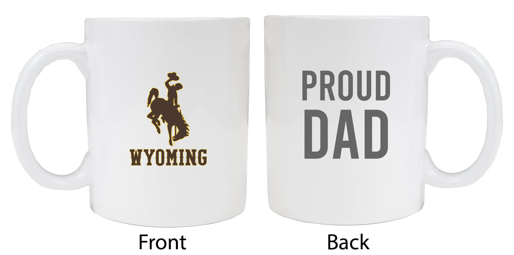 University of Wyoming Proud Dad Ceramic Coffee Mug - White (2 Pack)