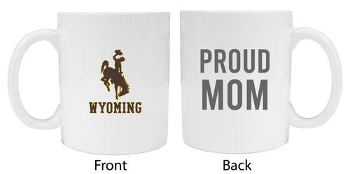 University of Wyoming Proud Mom Ceramic Coffee Mug - White (2 Pack)