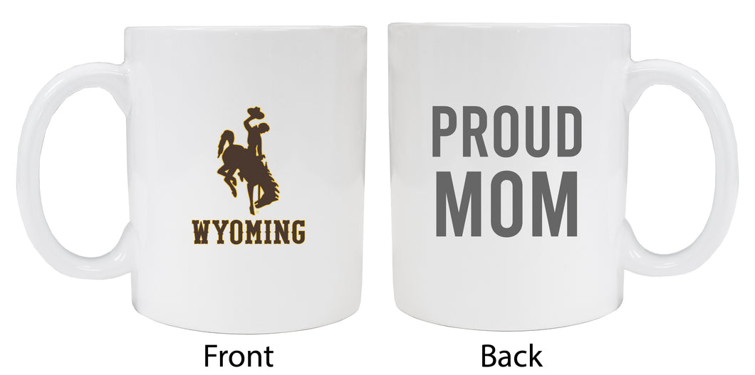 University of Wyoming Proud Mom Ceramic Coffee Mug - White