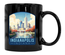 Load image into Gallery viewer, Indianapolis Indiana Design A Souvenir 12 oz Ceramic Coffee Mug Black Single
