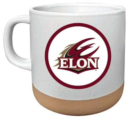 Elon University 14oz Mug with Clay Bottom Officially Licensed Collegiate Product 2-Pack