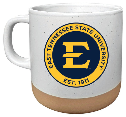 East Tennessee State University 14 oz Mug with Clay Bottom Officially Licensed